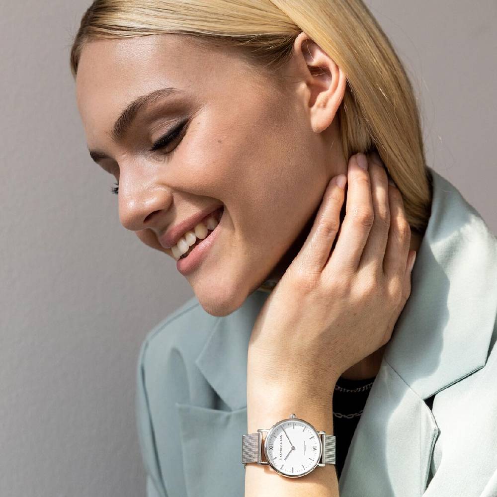 Kpten & Son Campus Small Silver Mesh Versandkostenfrei