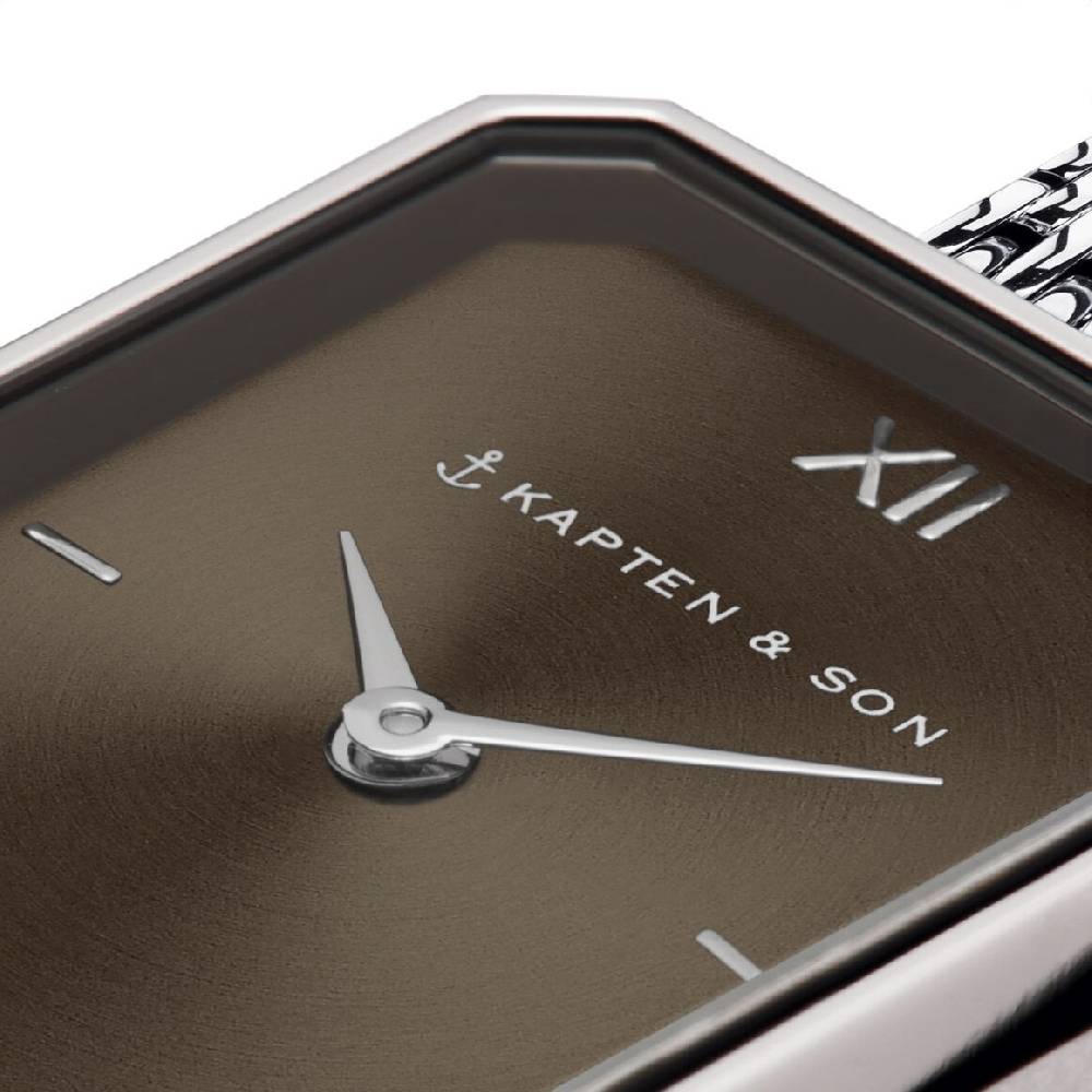 Kpten & Son Grace Silver Brown Woven Steel Saisonschlussverkauf