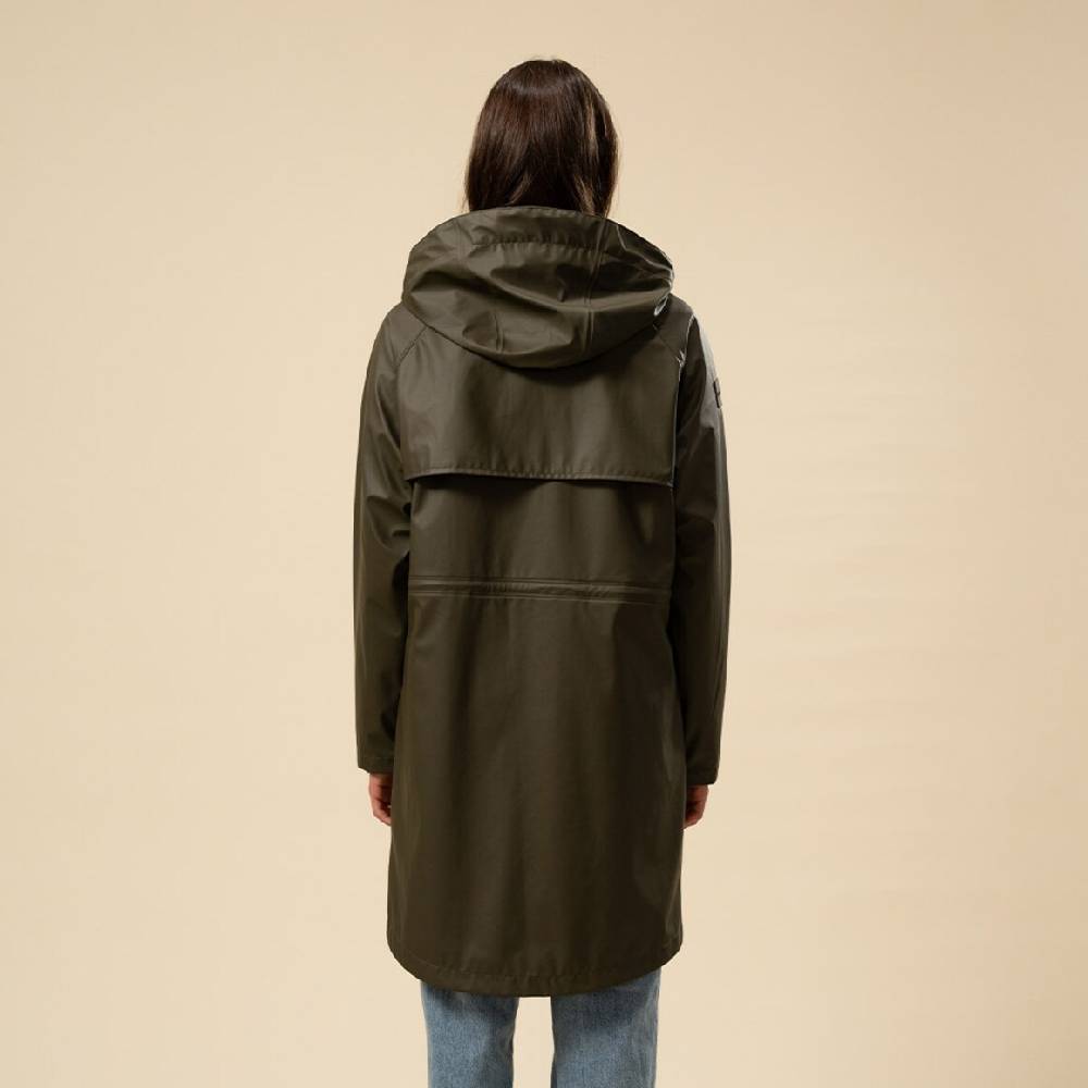Kpten & Son Everyday Rain Jacket Long Forest Green Kostenlose Rückgabe