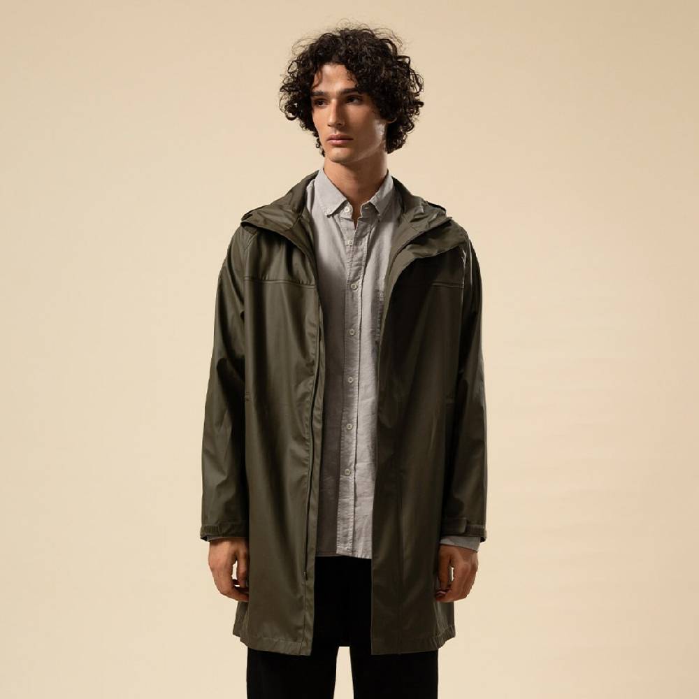 Kpten & Son Everyday Rain Jacket Long Forest Green Kostenlose Rückgabe
