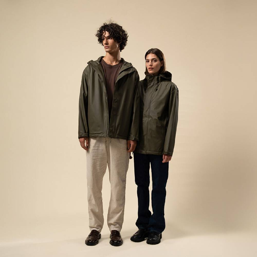 Kpten & Son Everyday Rain Jacket Short Forest Green JETZT KAUFEN