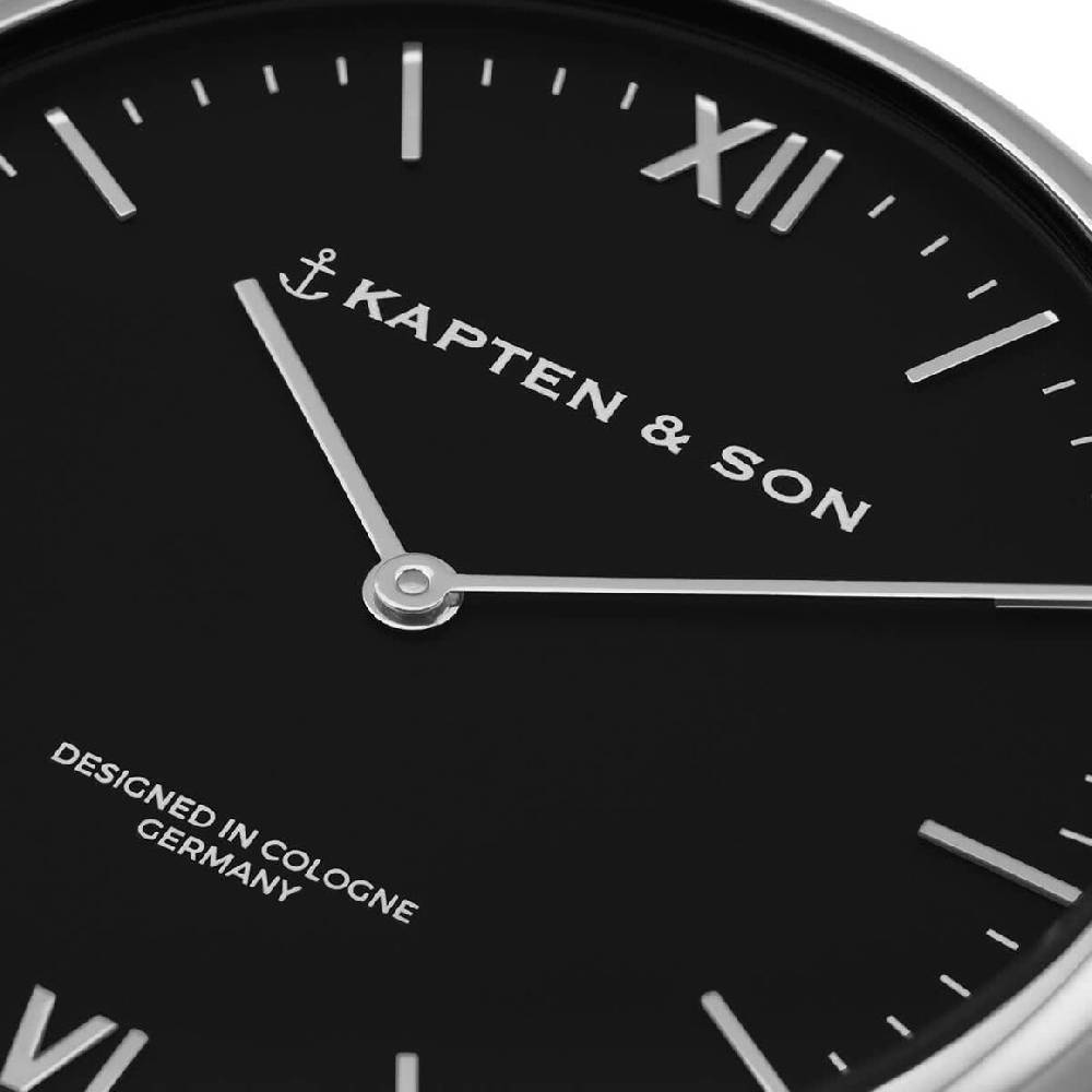 Kpten & Son Campus Small Silver Black Mesh Vierteljährliche Förderung
