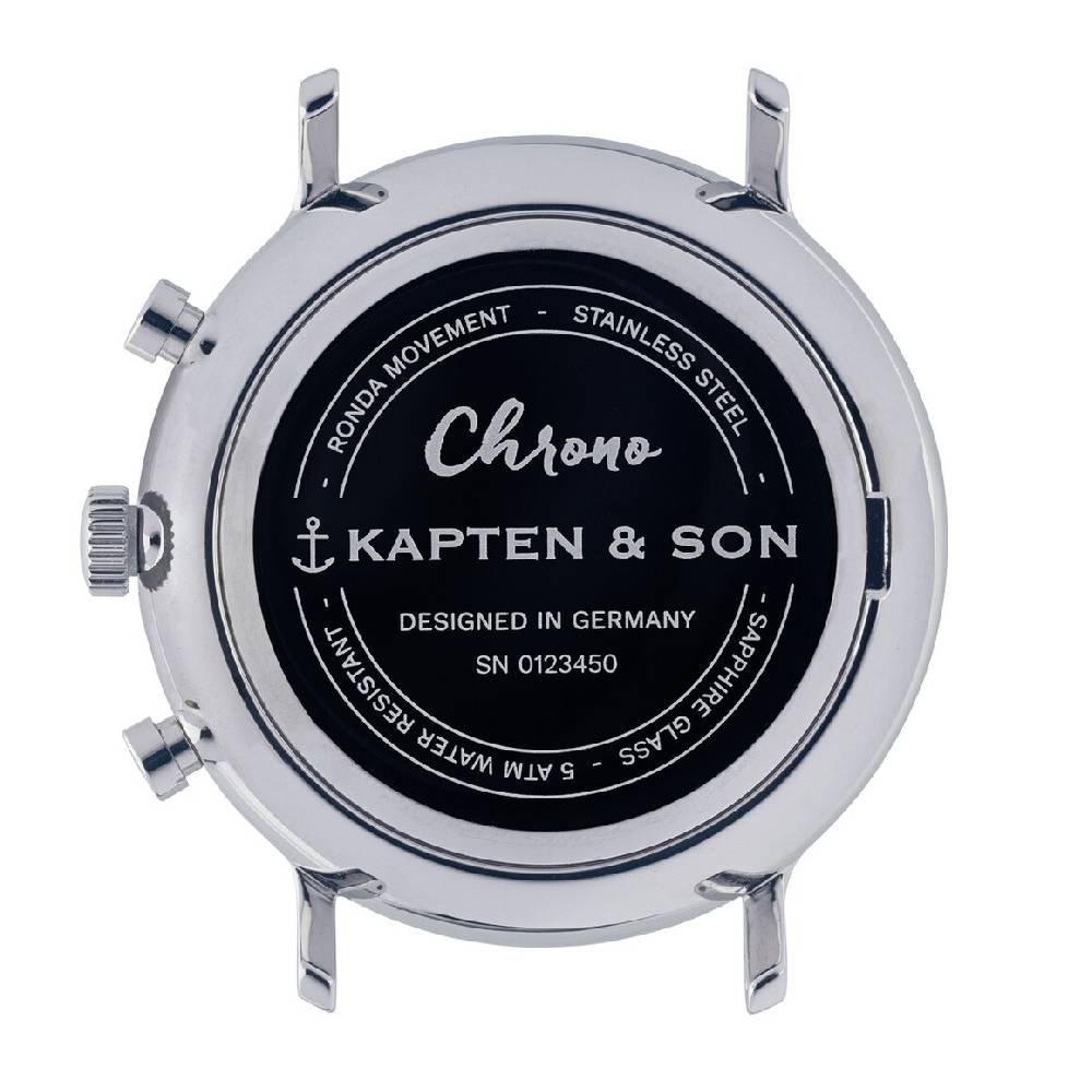 Kpten & Son Chrono Silver Bicolor Steel Super Rabatt