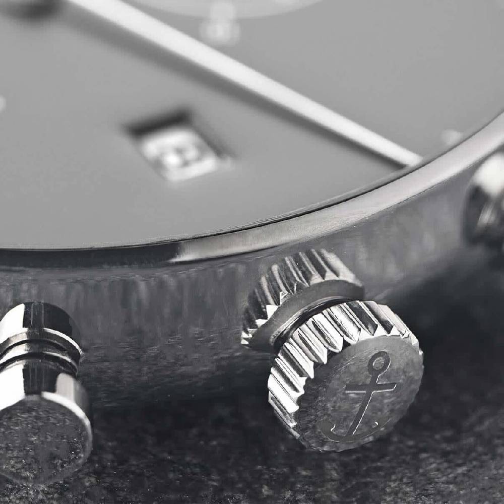 Kpten & Son Chrono Silver Black Steel Riesige Rabatte