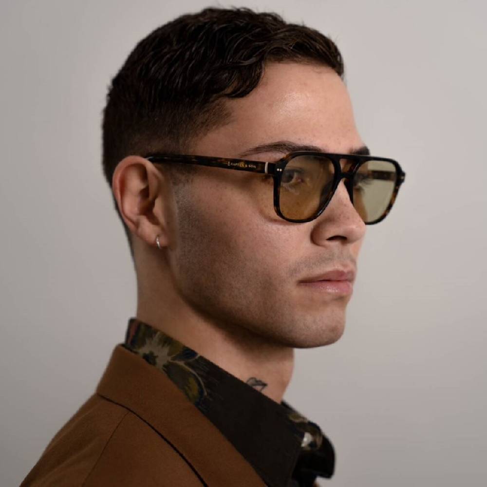Kpten & Son Zurich Oversize Dark Tortoise Green Flash Sale