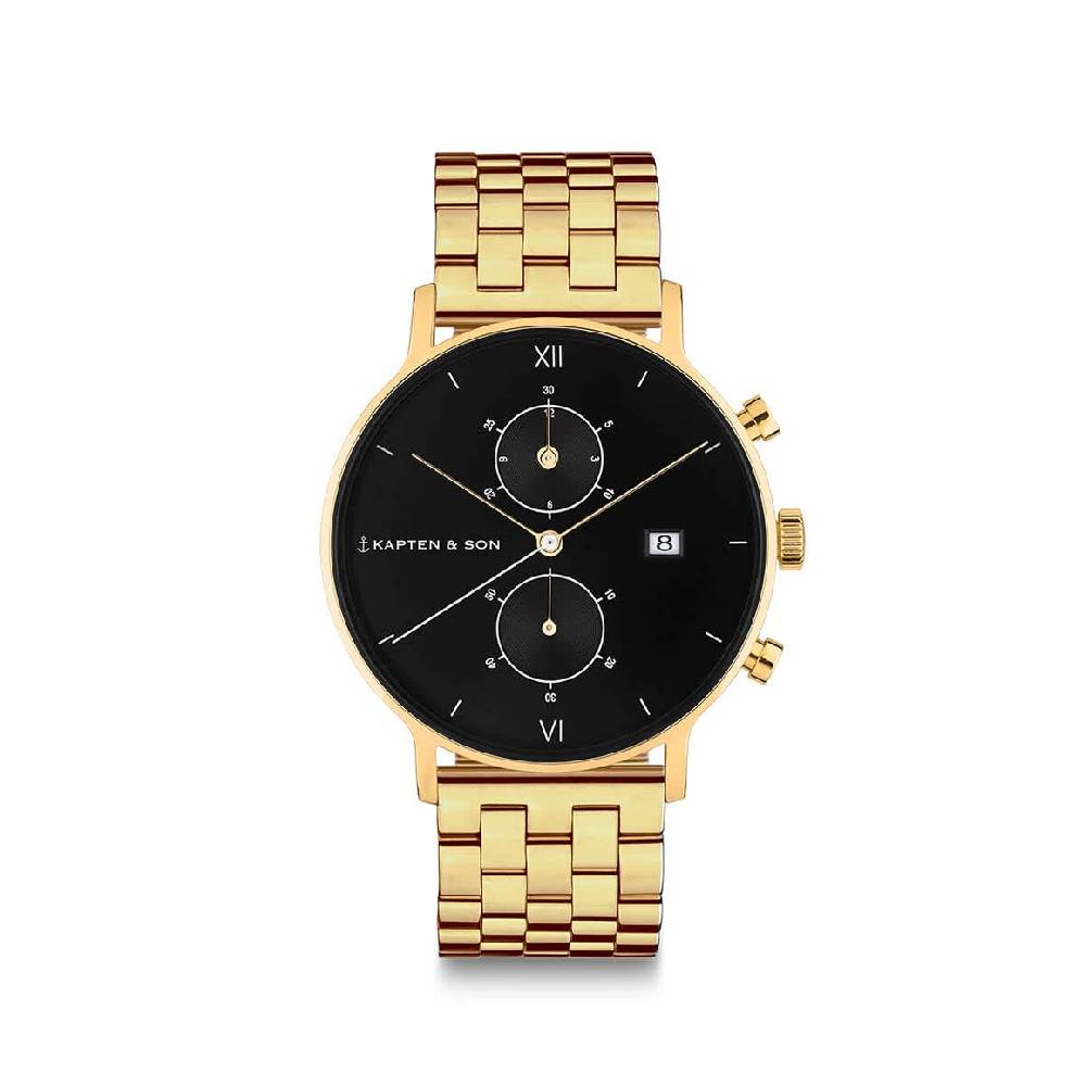 Kpten & Son Chrono Small Gold Black Steel Bestseller