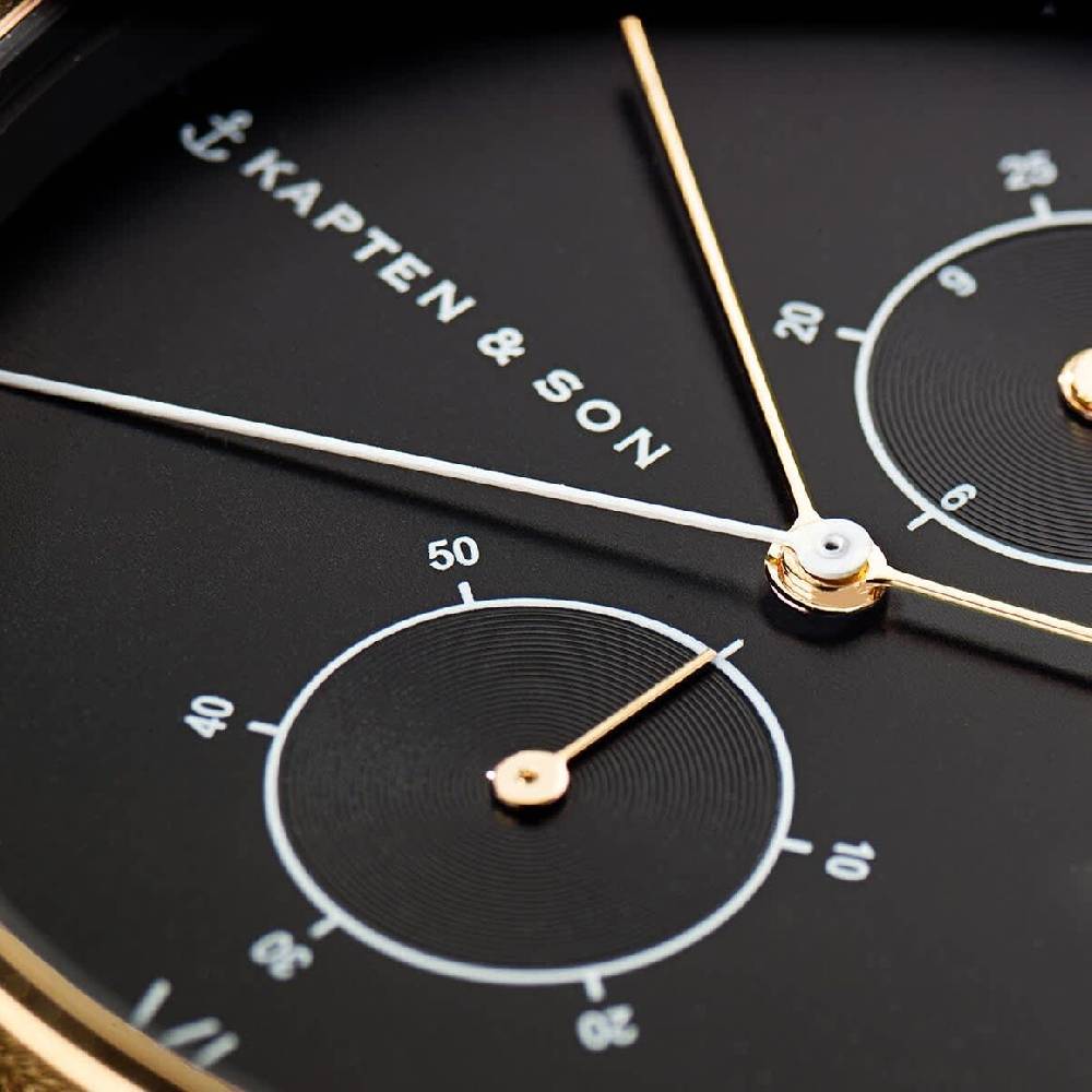 Kpten & Son Chrono Small Gold Black Steel Bestseller