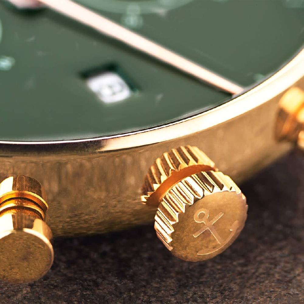Kpten & Son Chrono Small Gold Green Steel Räumungsverkauf