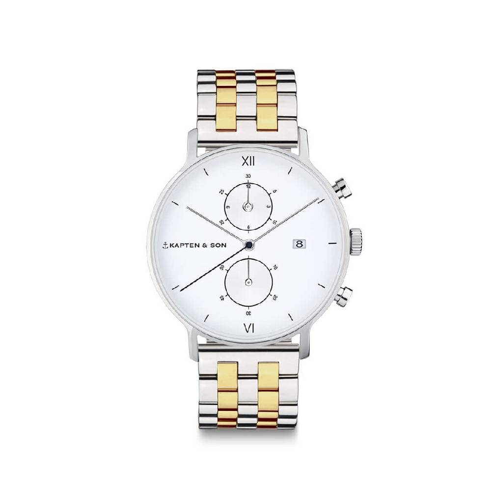 Kpten & Son Chrono Small Silver Bicolor Steel VIP-Rabatte