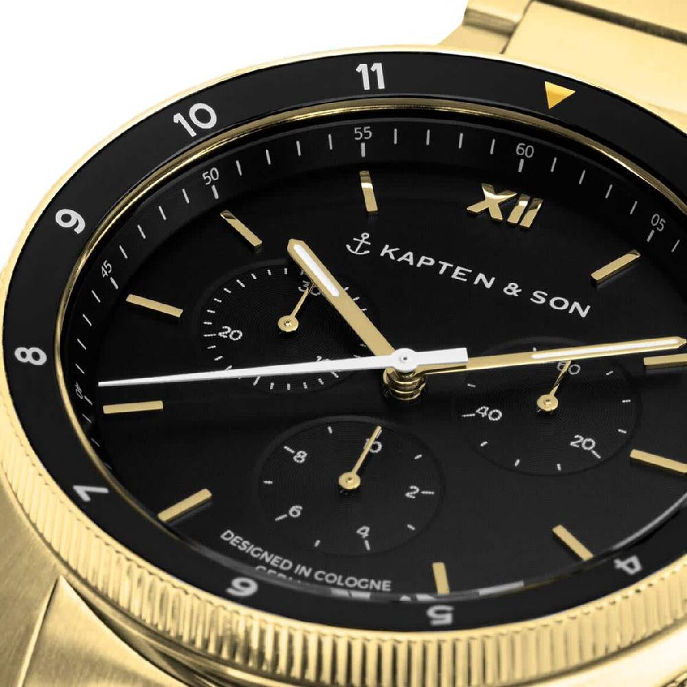 Kpten & Son Rise Gold Black Steel Kostenlose Rückgabe