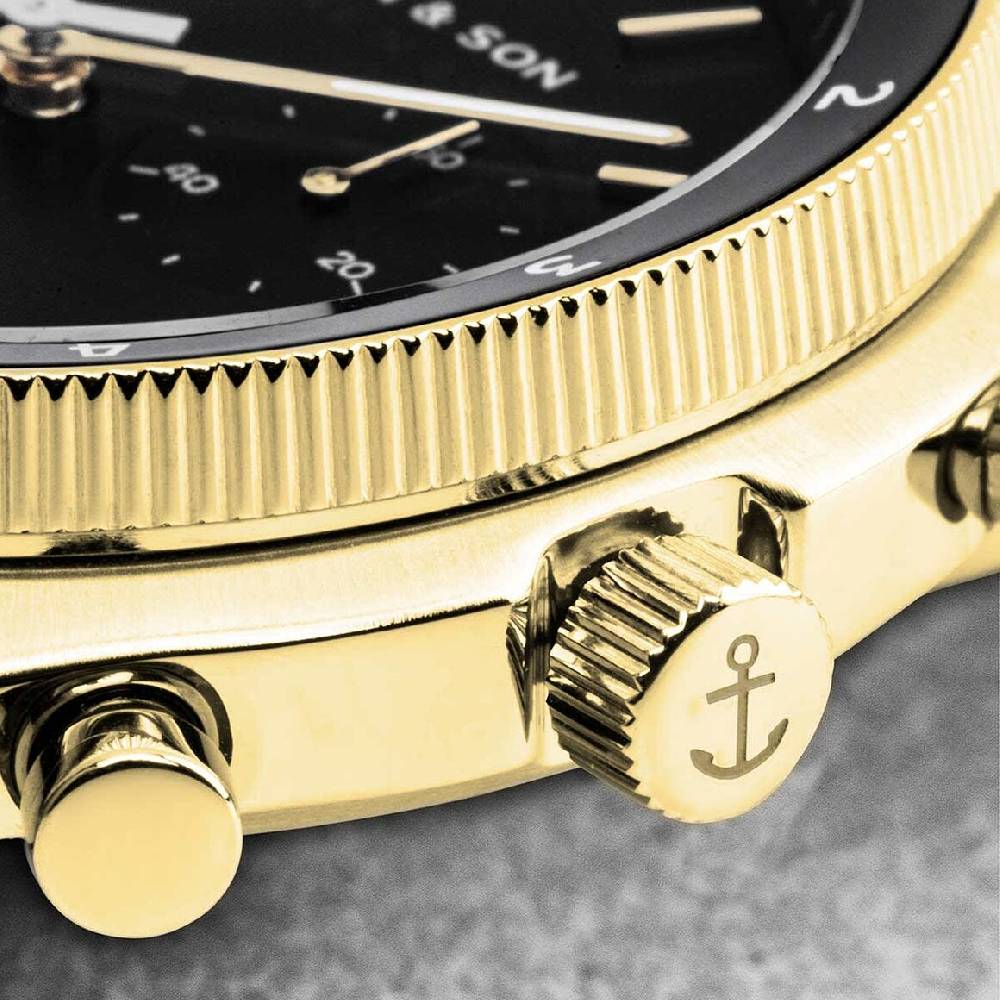 Kpten & Son Rise Gold Black Steel Kostenlose Rückgabe