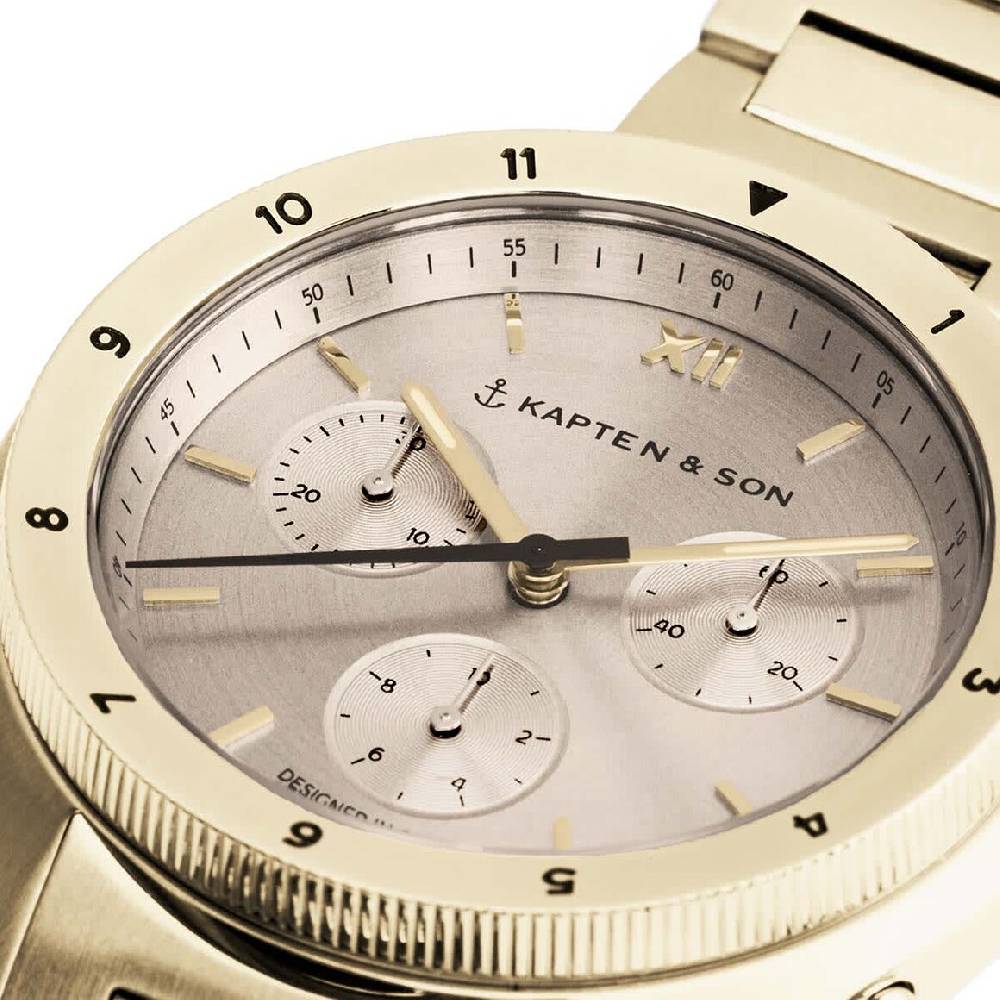 Kpten & Son Rise Small Light Gold Cream Steel Letzte 2 Tage