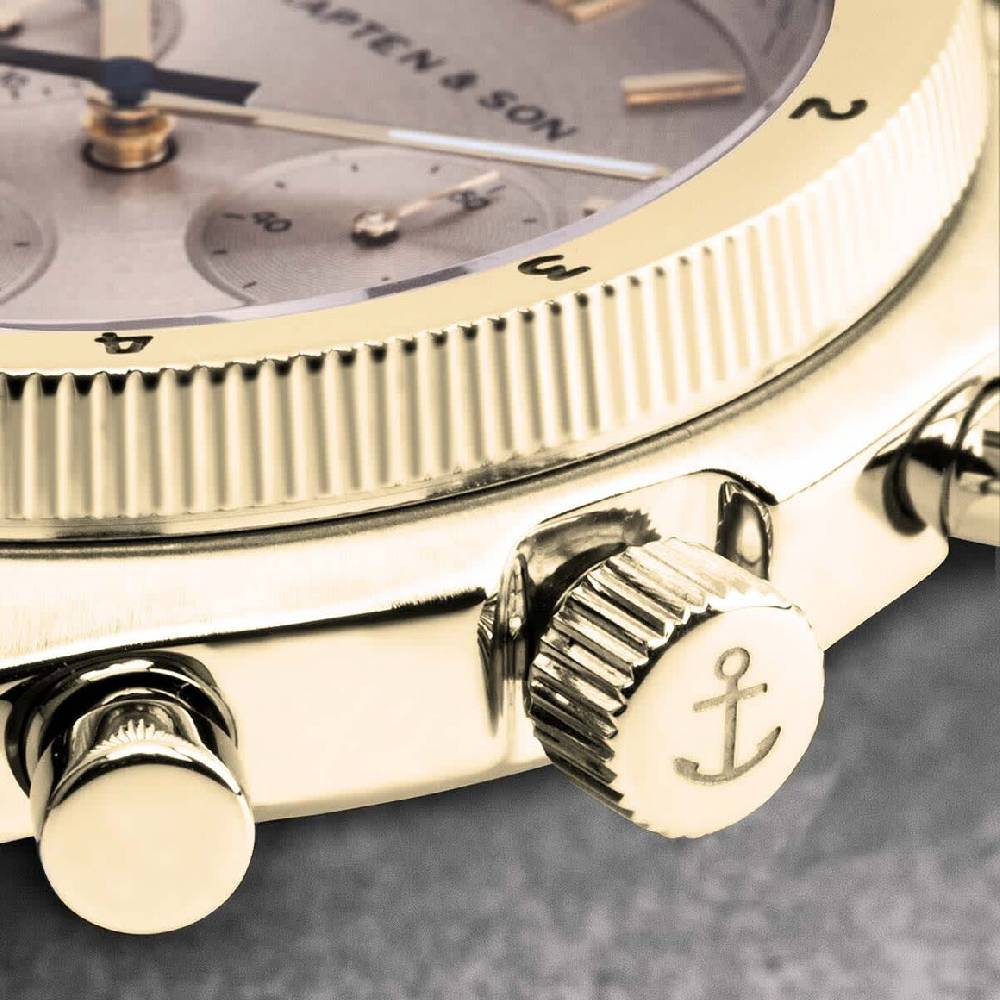 Kpten & Son Rise Small Light Gold Cream Steel Letzte 2 Tage