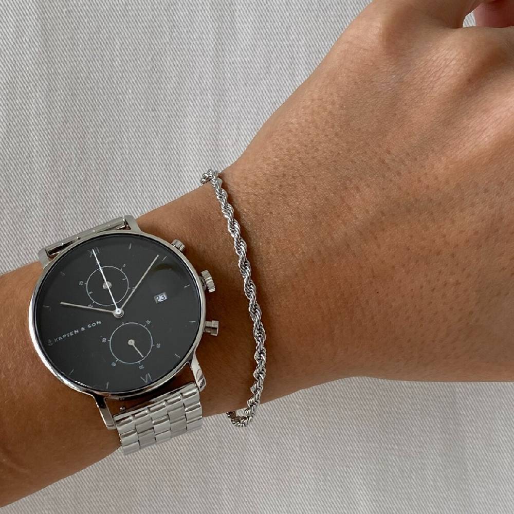 Kpten & Son Bracelet Helix Silver VIP-Rabatte