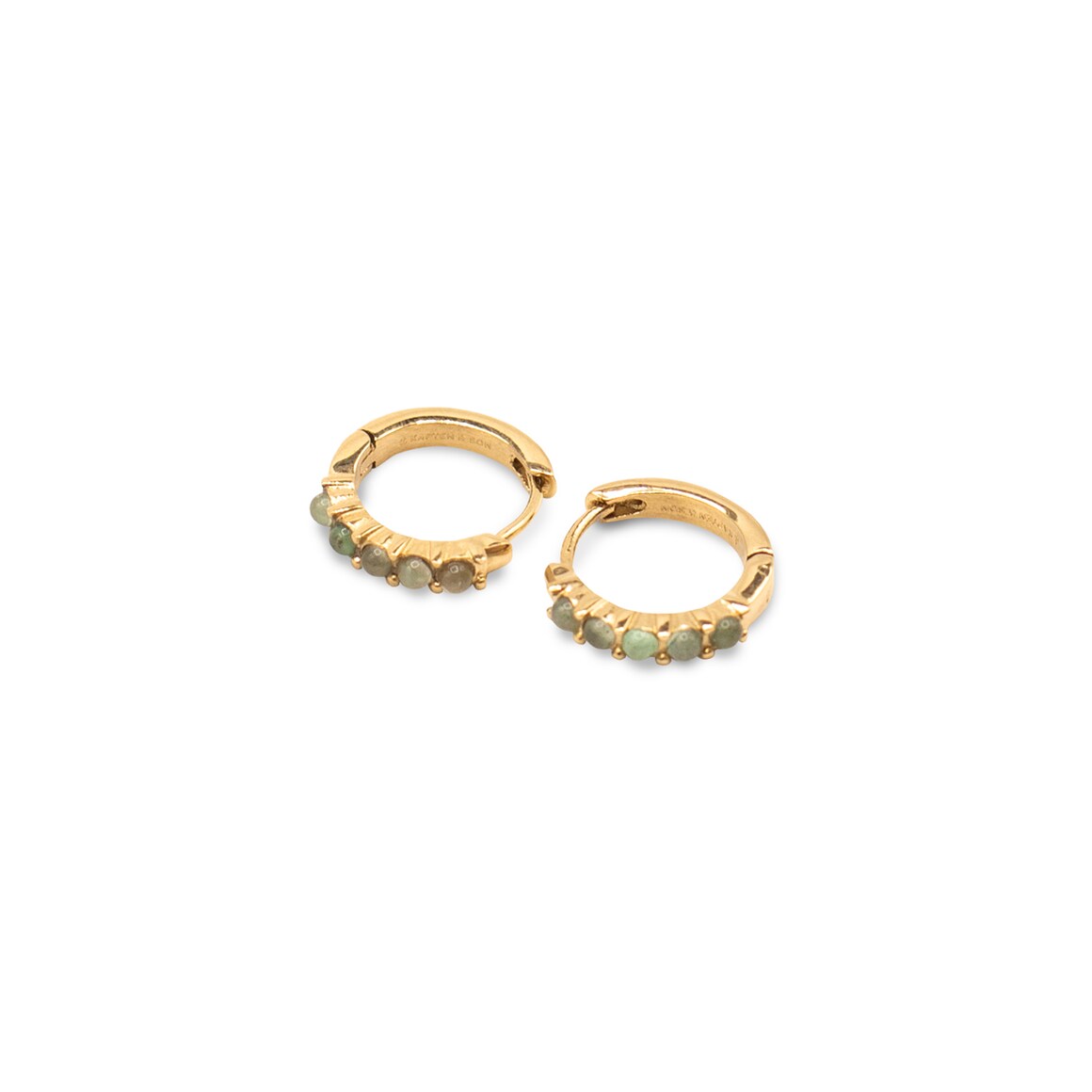 Kpten & Son Earring Hoop Harmony Stone Gold 50% Rabatt mit kostenlosem Versand