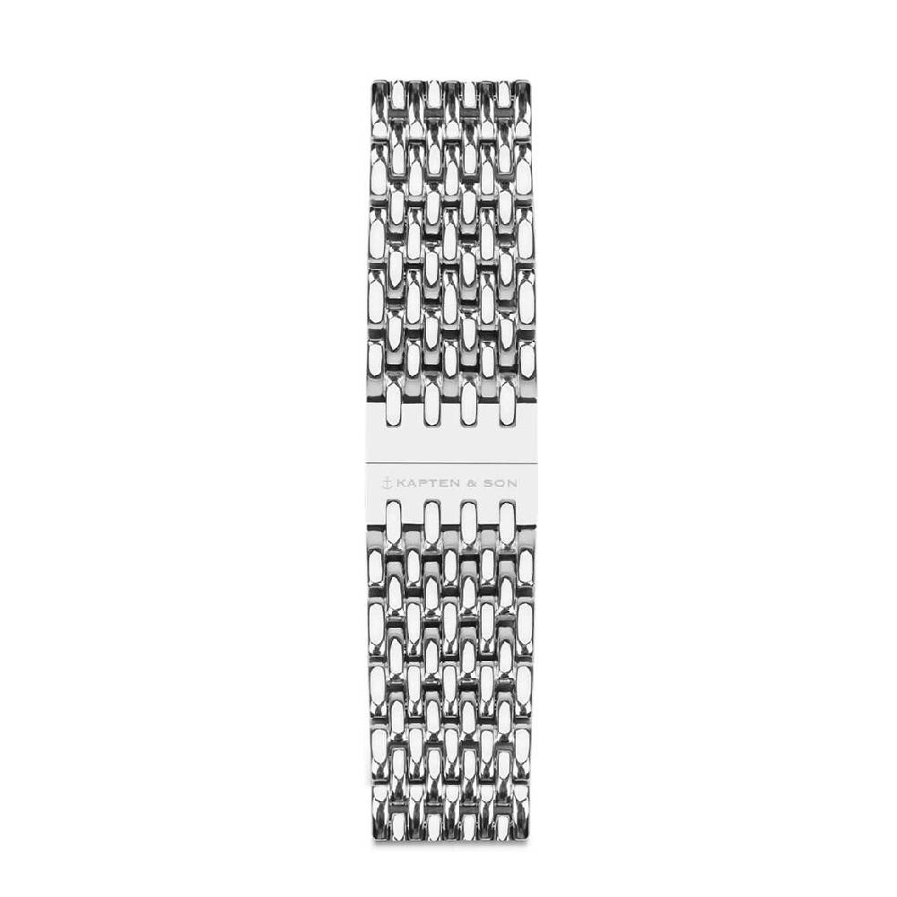 Kpten & Son Woven Steel Strap Silver Fabrikladen
