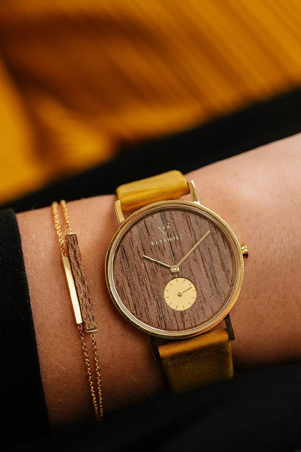 Kerbholz RECTANGLE BRACELET Rosenholz VIP-Rabatte