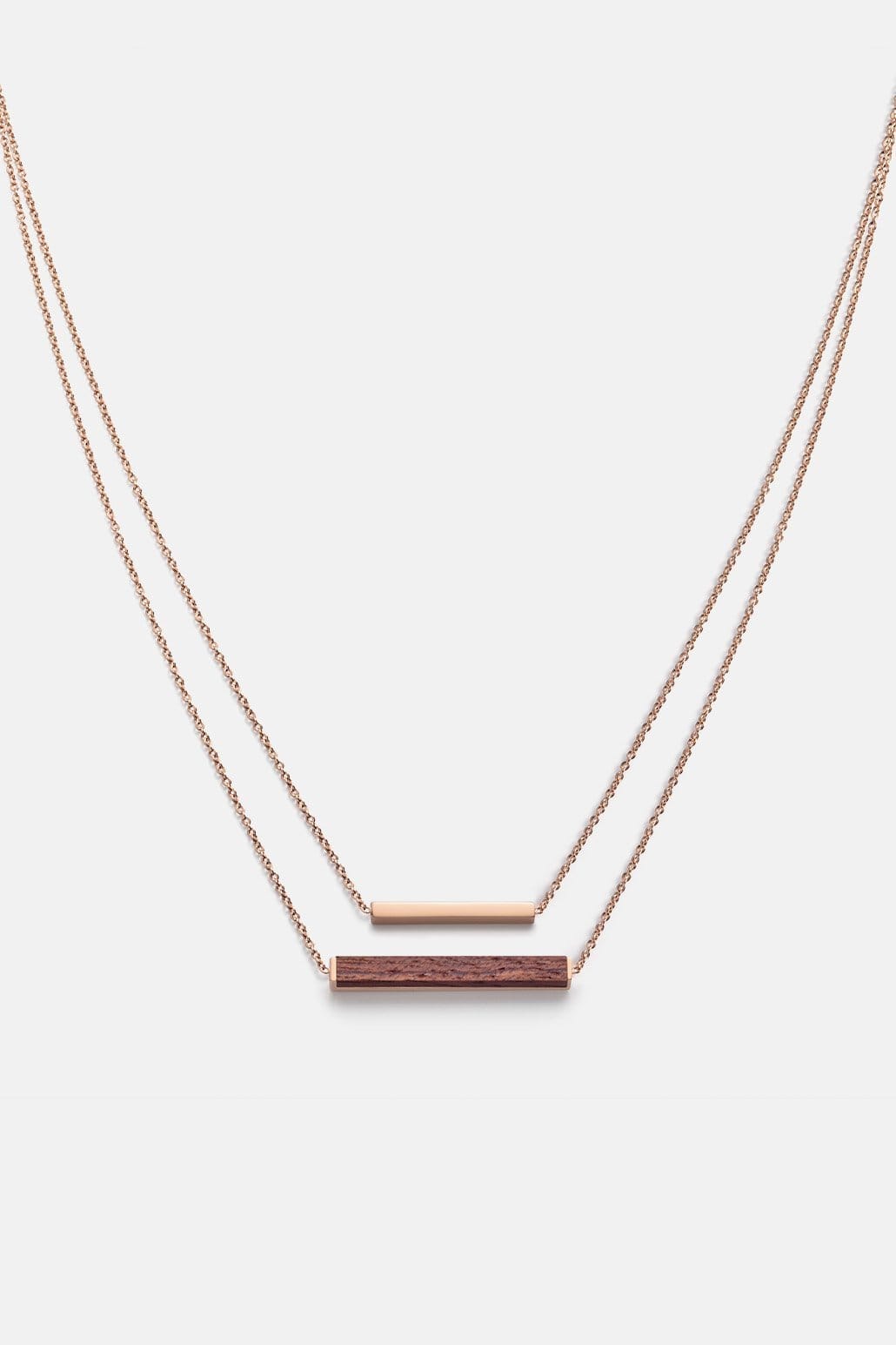 Kerbholz RECTANGLE NECKLACE Walnuss Fabrik Onlineshop