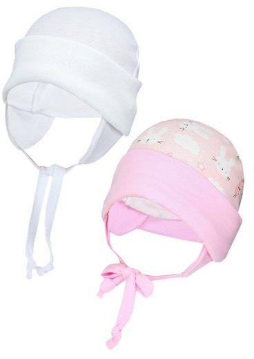 TUPTAM Erstlingsmütze TupTam Baby Erstlingsmütze mit Ohrenklappen 2er Pack mehr Jubiläumsangebot