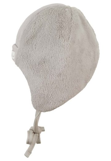 STERNTALER® Schlupfmütze Mütze (1-St., Wintermütze mit Bärchen Motiv, Bindeband und Ohrenschutz) Baby Beanie Mütze aus weichem Teddyflausch unifarben mehr Räumungsverkauf