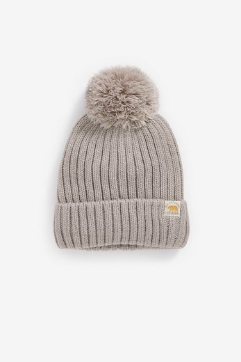 NEXT Bommelmütze Gerippte Strickmütze mit Bommel 1-St mehr JETZT KAUFEN