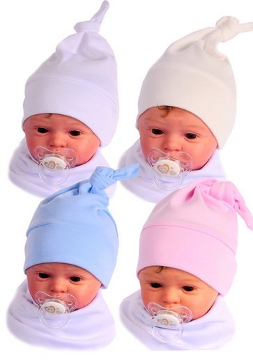 LA BORTINI Erstlingsmütze Baby Mütze Baby Mützchen Knotenmütze für Neugeborene mehr Sonderangebot der Fabrik