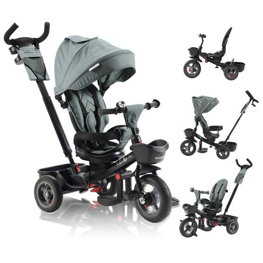 FABLEKIDS Dreirad NOEMI 5in1 Kinderdreirad Kinder Lenkstange Fahrrad Baby Kinderwagen mehr zollfrei