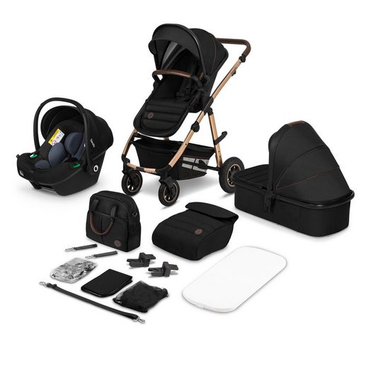 LIONELO Kombi-Kinderwagen Amber 3in1 babyschale 0-13kg Tasche Moskitonetz Regenschutz 3in1 mehr Zeitlich begrenztes Angebot