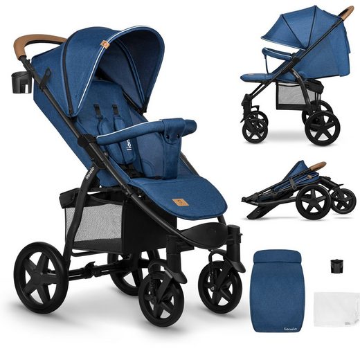 LIONELO Kinder-Buggy ANNET PLUS Fußdecke, großer Korb, ab 0 bis 36 Monate mehr Bestseller
