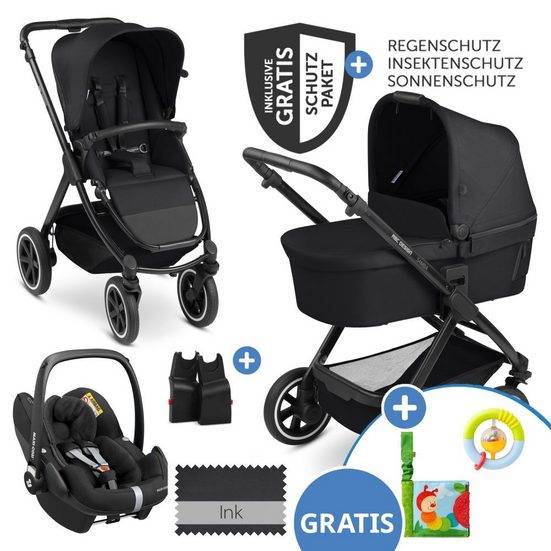 ABC DESIGN Kombi-Kinderwagen Samba - 3in1 - Ink Kinderwagen Buggy Set mit Babywanne, Maxi Cosi Pebble Pro & Zubehör mehr Tägliche Deals