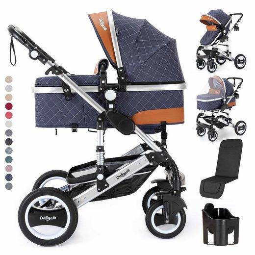 DALIYA® Kombi-Kinderwagen BAMBIMO 2in1 Kinderwagen & Buggy, mit Belüftung, Sportsitz, Alu-Rahmen (9-tlg), 2in1 Kinderwagen, Babywanne & Sportsitz, 1-Falt-Klicksystem, Alurahmen mehr Wochenangebot