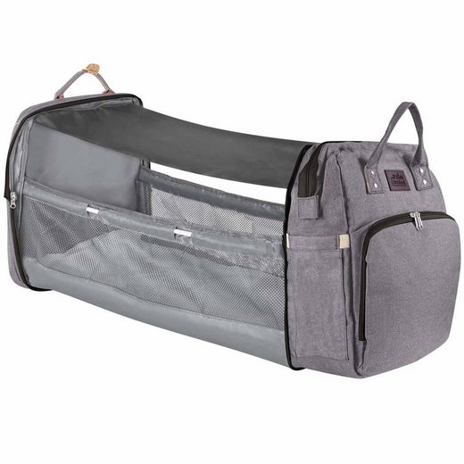 ALL KIDS UNITED Wickelrucksack Babytasche mit Kinderbett Set, Baby-Rucksack, Wickelauflage, integriertem Babybett, Kinderwagen-Haken mehr Großer Ausverkauf