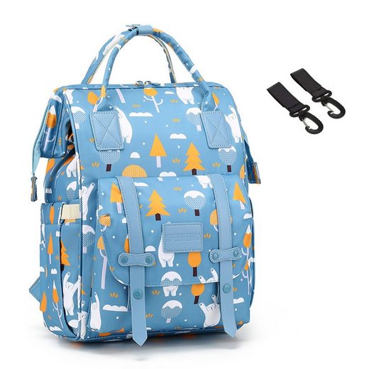 REDOM Wickelrucksack Wickeltasche Rucksack Baby Multifunktions-Babytaschen wasserabweisend (Windeln Babyflasche Milchfläsche Rucksack Tasche mit USB-Anschluss, Multifunktional, Babytasche, Wickelrucksack), mit Kinderwagen-Haken Letzte 2 Tage