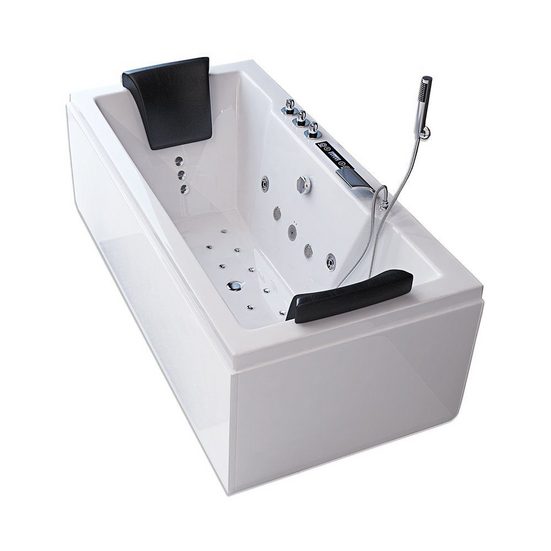 HOME DELUXE Whirlpool-Badewanne Whirlpool LAGUNA PURE - M inkl. komplettem Zubehör, Spa, 2 Personen mehr Kostenloser Versand international