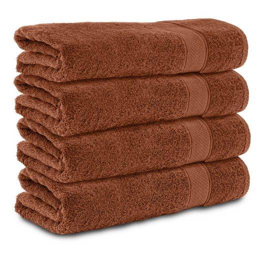 KOMFORTEC Badetücher 100% Baumwolle, 470 g/m² Frottee (4-St), Handtücher 70x140 cm Set, Weich mehr 50% Rabatt für begrenzte Zeit