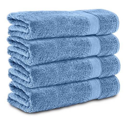 KOMFORTEC Badetücher 100% Baumwolle, 470 g/m² Frottee (4-St), Handtücher 70x140 cm Set, Weich mehr Online