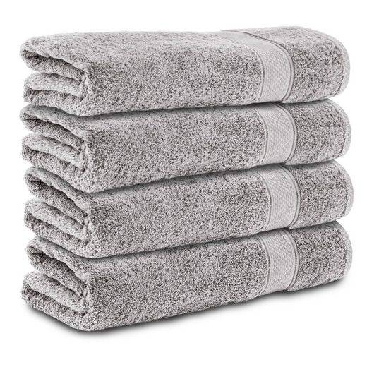 KOMFORTEC Badetücher 100% Baumwolle, 470 g/m² Frottee (4-St), Handtücher 70x140 cm Set, Weich mehr Outlet