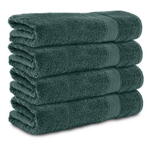 KOMFORTEC Badetücher 100% Baumwolle, 470 g/m² Frottee (4-St), Handtücher 70x140 cm Set, Weich mehr Auslauf