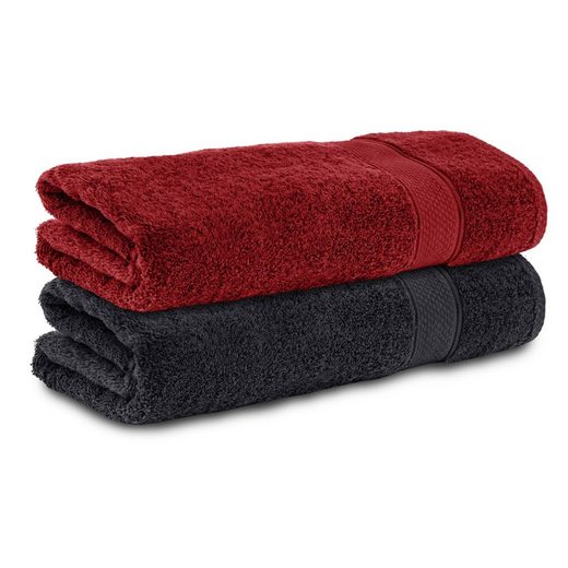 KOMFORTEC Badetücher 100% Baumwolle, 470 g/m² Frottee (2-St), Handtücher 70x140 cm Set, Weich mehr Wochenangebot