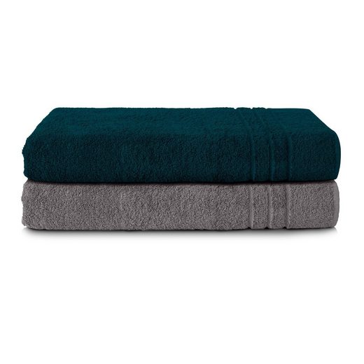 KOMFORTEC Saunatuch 80x200 cm Saunatücher Set aus 100% Baumwolle Frottee (2-St), XXL, Weich, Groß, Schnelltrocknend mehr Online