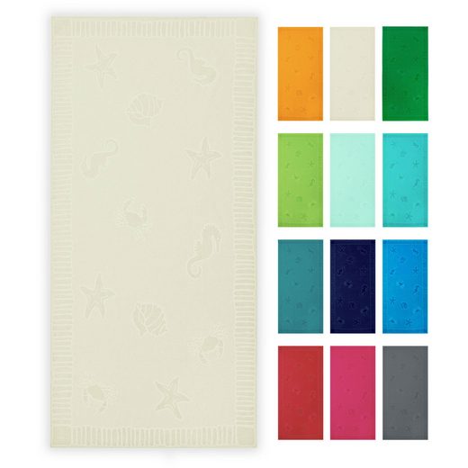 ZOLLNER Strandtuch Frottier (1-St), 100 x 200 cm, 100% Baumwolle, vom Hotelwäschespezialisten mehr Fabrikverkauf