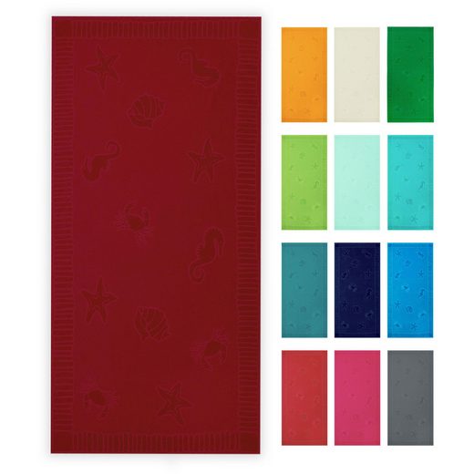 ZOLLNER Strandtuch Frottier (1-St), 100 x 200 cm, 100% Baumwolle, vom Hotelwäschespezialisten mehr Fabrikverkauf