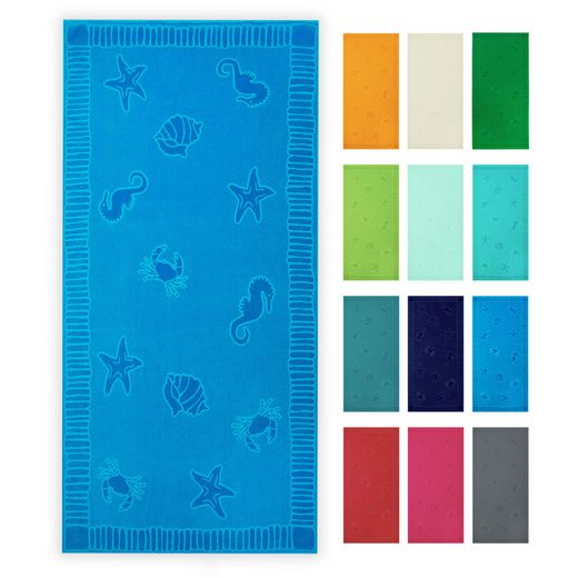 ZOLLNER Strandtuch Frottier (1-St), 100 x 200 cm, 100% Baumwolle, vom Hotelwäschespezialisten mehr Fabrikpreis