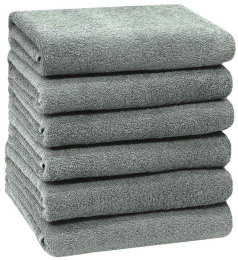 ZOLLNER Handtücher Walkfrottier (6-St), 50 x 100 cm, 100% Baumwolle, vom Hotelwäschespezialisten mehr Rabatt