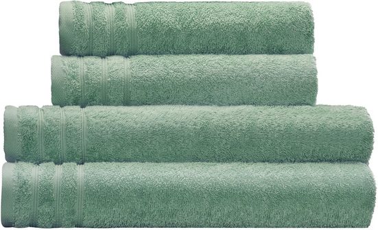 KLEINE WOLKE Handtuch Set Royal Frottier (Set, 4-St), Uni Farben, Handtücher, Duschtücher, Bordüre, weich mehr Muttertagsangebot