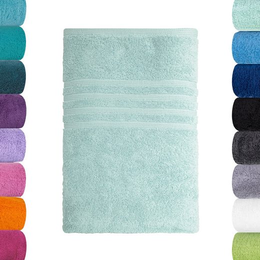 LAVEA Badetuch Bali 100x150cm aus 100% Bio-Baumwolle, einzigartig weiches Badetuch mit 500 g/m² (1-St), hochwertiges und nachhaltiges Premium Strandtuch – saugstarke Faser mehr Blitzangebot
