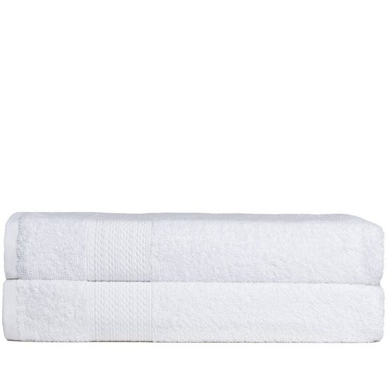 BRIELLE Badetücher Handtuch-Set aus 100% Baumwolle - 2 Duschtücher 70x140 cm (packung, 2-St), 100% Baumwolle, nachaltig as Bio-Bumwolle, schnell trocknet mehr 50% Rabatt für begrenzte Zeit