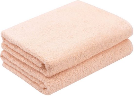 ZOLLNER Duschtücher Walkfrottier (2-St), 70 x 140 cm, 100% Baumwolle, alle Farben bis 95°C waschbar mehr Osterangebot