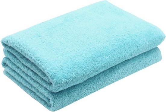 ZOLLNER Duschtücher Walkfrottier (2-St), 70 x 140 cm, 100% Baumwolle, alle Farben bis 95°C waschbar mehr Osterangebot
