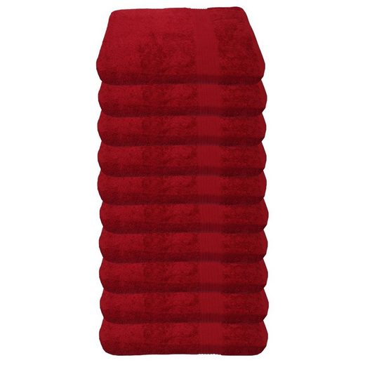 JULIE JULSEN Gästehandtücher 10-Gästehandtücher-Fuchsia-Gästetuch 30 x 50 cm Baumwolle (10-St) mehr Kostenloser Versand international
